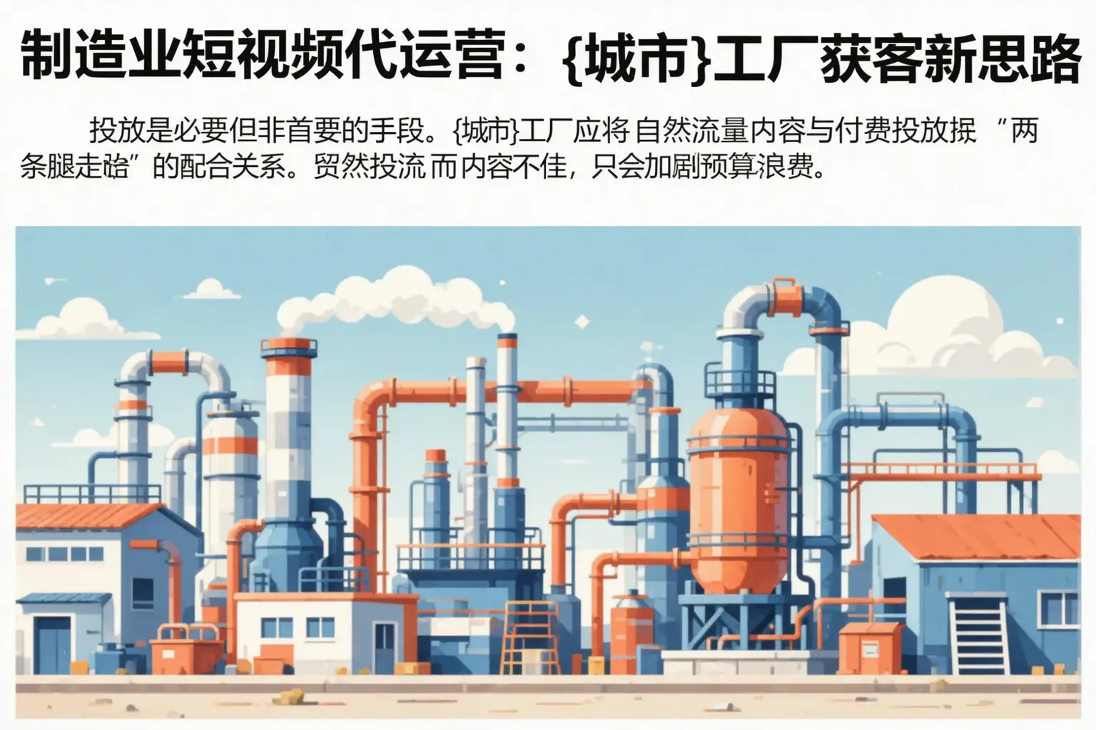 制造业短视频代运营：鸡泽工厂获客新思路