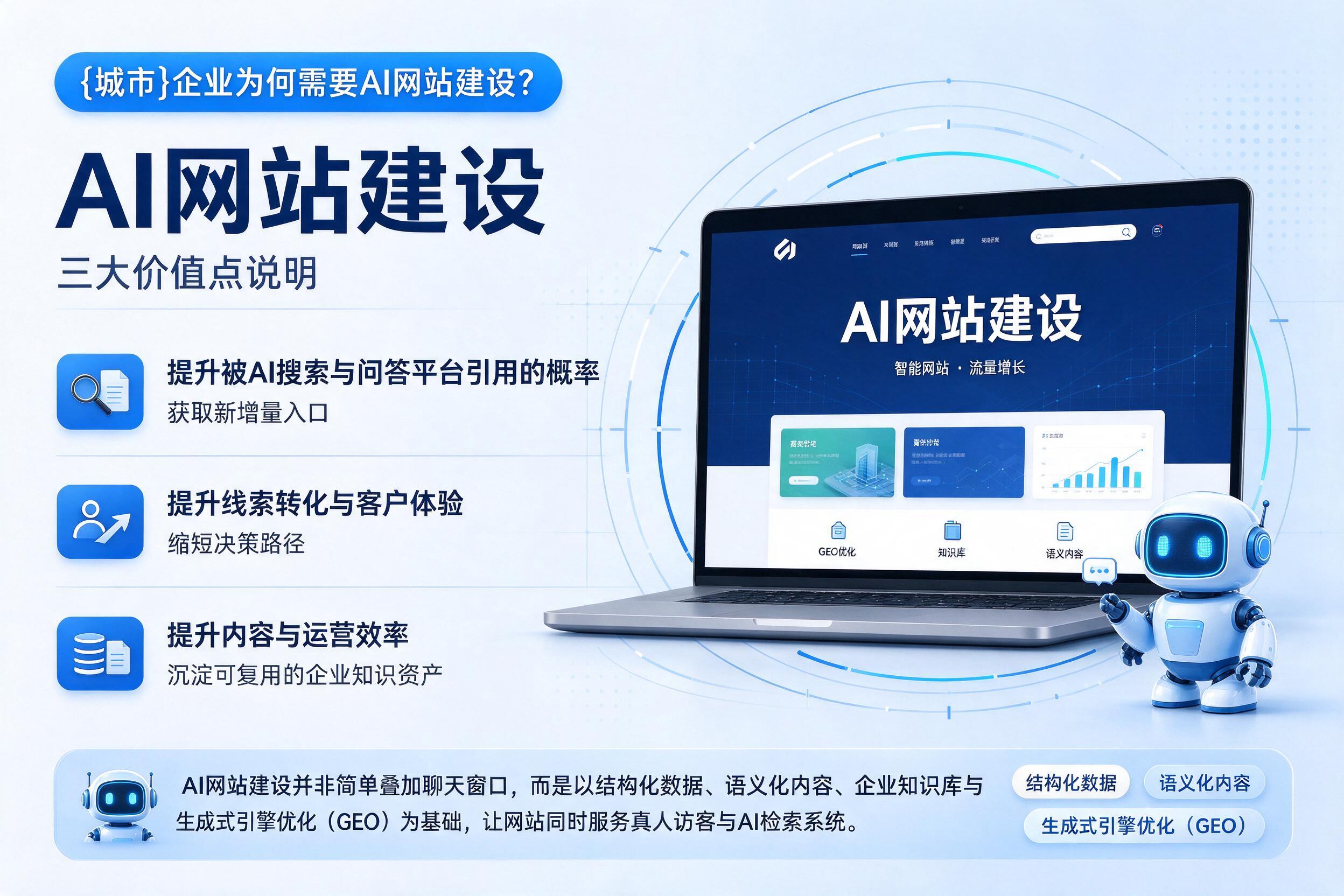 鸡泽企业为何需要AI网站建设?三大价值点说明
